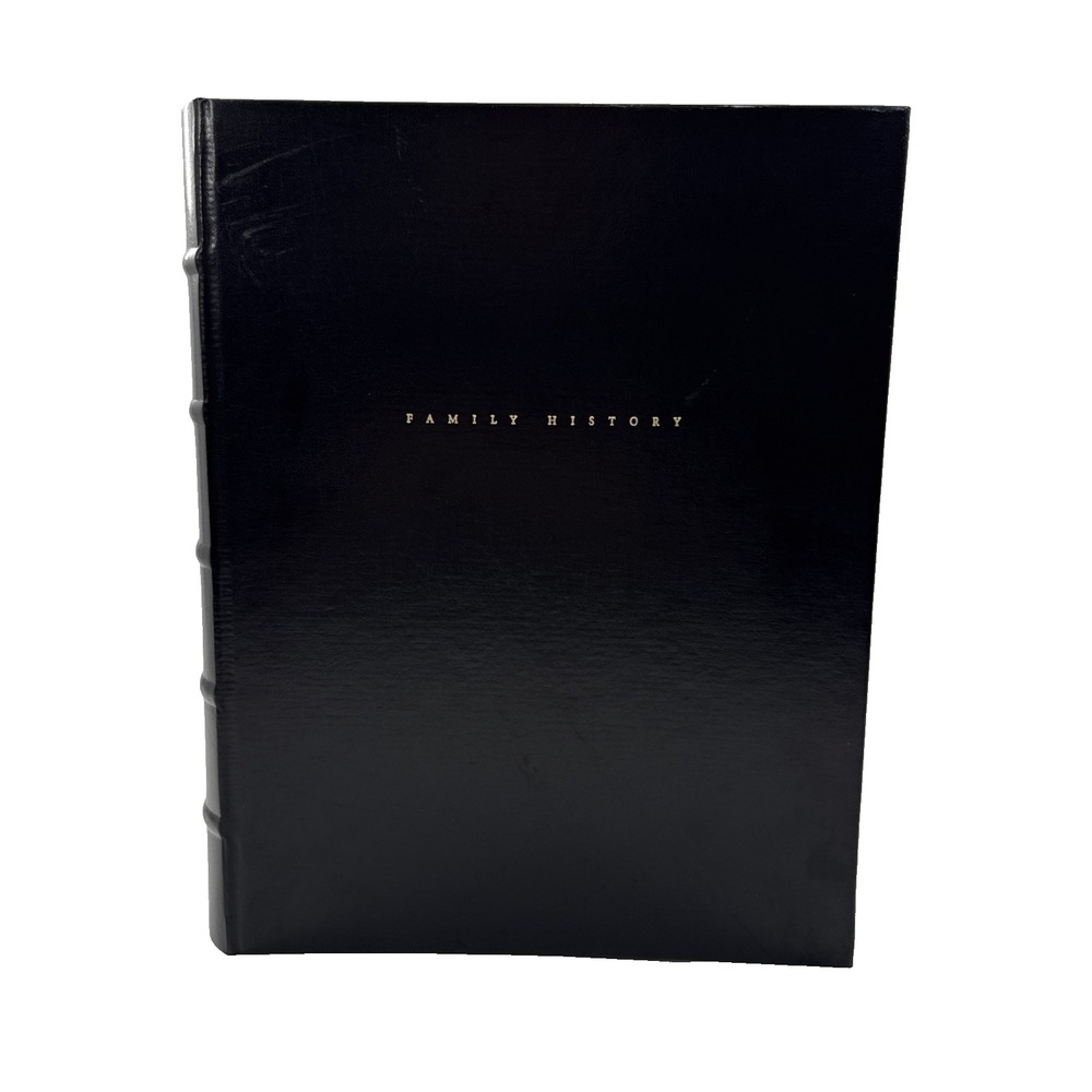 Restoration Hardware Family History Photo Album Black Leather‎ 300 Slots